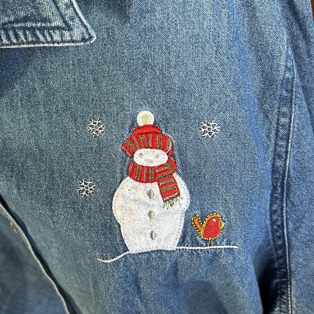 Vintage Basic Editions 3x Denim Winter Button Dow… - image 3